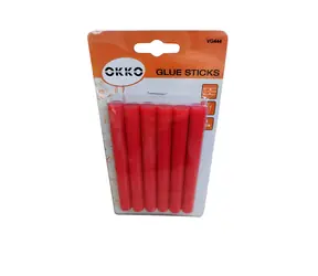 OKKO Kleje termotopliwe w sztyfcie czerwone / Kleje w sztyfcie / 11,2 x 100 mm / 6 szt.