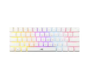 Baracuda Dolphin biała / Klawiatura gamingowa / Mechaniczna / Czerwone przełączniki / RGB / przewodowa