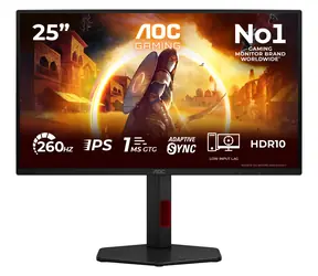 24,5" AOC 25G4ZR / Monitor / Szybki IPS / 1920x1080 / 260Hz / HDMI + DP