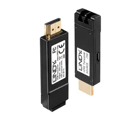 Lindy Fiber Optic HDMI 10.2G czarny / przedłużacz HDMI / HDMI 2.0 / 4K 60Hz / 300 m