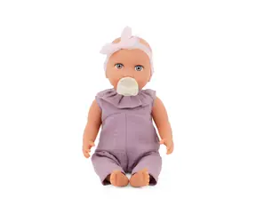 LULLABABY Lalka 35 cm w kombinezonie z opaską Liliowa / od 2 lat