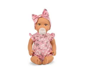 Lalka LullaBaby 35 cm w kombinezonie z opaską Floral Pink / od 2 lat