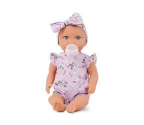 Lalka LullaBaby 35 cm w kombinezonie z opaską Floral Lila / od 2 lat