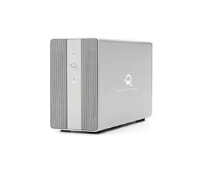OWC Mercury Elite Pro Dual srebrny / Zewnętrzna klatka na dyski / 2 dyski twarde 3,5" / USB-C 10 Gb/s / Hub USB 3 porty