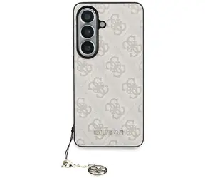 Różowa zawieszka z Logo Guess 4G Classic / Tylna obudowa / Samsung Galaxy S26 / MagSafe
