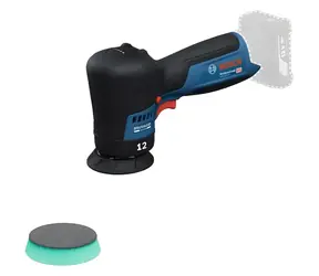 BOSCH GPX 12V-77 Professional niebiesko-czarna / Polerka mimośrodowa akumulatorowa / 12V / 77 mm / bez akumulatora i ładowarki