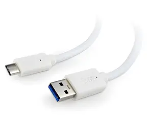 Kabel USB-C (M) - USB-C (M) 0,5 m biały / Kabel / USB 3.0