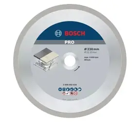 BOSCH PRO Ceramic 2608602634 / Tarcza diamentowa tnąca / 230 mm / otwór 22,23 mm / szerokość cięcia 2,4 mm