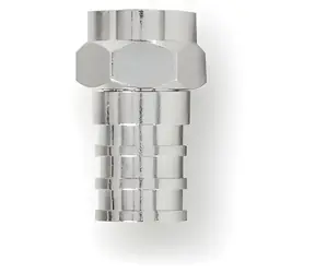 Złącze Nedis F proste 7,0 mm srebrne / Złącze / Wtyk / niklowane / 75 Ohm / zaciskane / 2 szt.