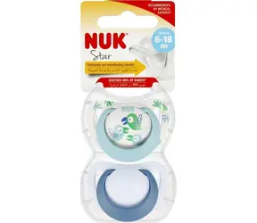 NUK USP STAR / Smoczek / 2 szt. / 6-18 miesięcy
