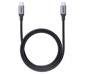 Kabel USB-C Ugreen - USB-C 1 m czarno-szary / Kabel USB-C / USB-C (M) - USB-C (M) / 4,8 Gbit/s / szybkie ładowanie