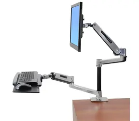 Ergotron WorkFit-LX / Uchwyt na klawiaturę, mysz i ekran LCD / Pozycja siedząca i stojąca / Pozycja biurkowa