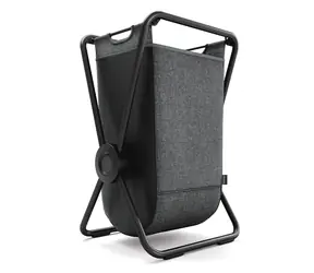 Simplehuman X-FRAME czarna stal, szary poliester / Kosz na pranie / składany / prosty