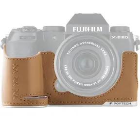 Pgytech Skórzany futerał na aparat fotograficzny brązowy / Futerał / Fujifilm X-S20 / Skóra