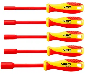 Neo Tools Zestaw wkrętaków nasadowych izolowanych / Zestaw wkrętaków / 5 szt.