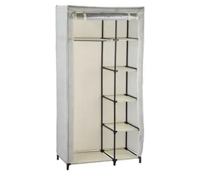 Szafa tekstylna MSV szara / Szafa / 6 przegródek / PP / 90 x 45 x 178 cm
