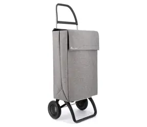 Torba zakupowa Rolser Jean Tweed 2 na kółkach jasnoszara / pojemność 43 l / ładowność 50 kg / materiał wodoodporny