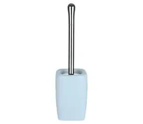 Szczotka toaletowa Spirella RETRO pastelowo niebieska / Miska ceramiczna / Uchwyt ABS / 11,5 × 42 cm
