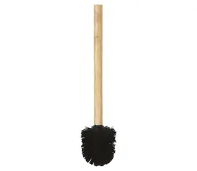 Szczotka do WC Spirella Sven , czarna / Szczotka do WC, uchwyt bambusowy /  78 mm