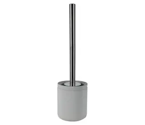 Szczotka toaletowa SPIRELLA CEMENT szara / Pojemnik ceramiczny / Uchwyt ze stali nierdzewnej / 10,5 x 38,5 cm