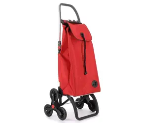Rolser I-Max MF 6 Logic czerwony / Torba zakupowa na kółkach do schodów / 6 kół / 43 l / do 50 kg