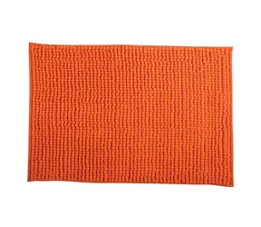 Dywanik łazienkowy MSV CHENILLE pomarańczowy / Mikrofibra / Antypoślizgowy / 40 x 60 cm