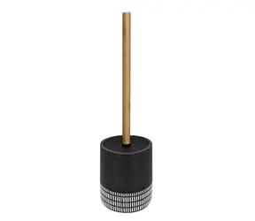 Szczotka toaletowa SPIRELLA YUMA czarno-biała / Polyresin, bambus / 110 x 36 cm