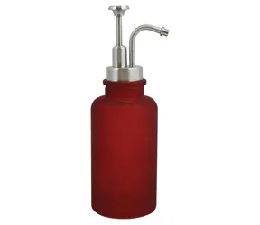 Dozownik do mydła Spirella Yoko czerwony / szkło / 280 ml