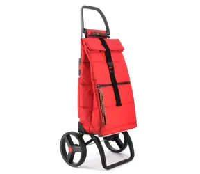 Rolser Big Polar 2 Logic RSG czerwony / Torba zakupowa na dużych kołach / 44 l / ładowność 40 kg / wysokość 108 cm