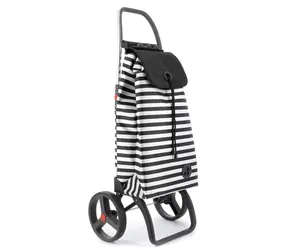 Rolser I-Max Marina 2 Logic RSG czarno-biały / Torba zakupowa na kółkach / 2 koła / 40 l / do 40 kg