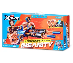 Pistolet dziecięcy Zuru X-Shot Insanity Dart Storm / 200 rzutek / zasięg 27 m / od 8 lat