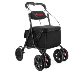 Rolser Kadira LN 4 Walk black / Torba zakupowa na kółkach / siedzisko / hamulec