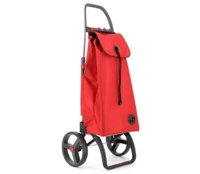 Torba zakupowa Rolser I-Max MF 2 Logic RSG czerwona / 2 duże koła / składana konstrukcja / aluminiowa rama
