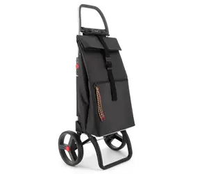 Rolser Big Tweed 2 Logic RSG czarny / Torba zakupowa na dużych kołach / 44 l / ładowność 40 kg