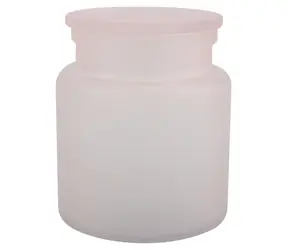 Spirella Yoko tampon do demakijażu w słoiku jasnoróżowy / szkło / 0,6 l