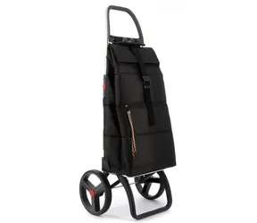 Rolser Big Polar 2 Logic RSG czarny / Torba zakupowa na dużych kołach / 44 l / ładowność 40 kg / wysokość 108 cm