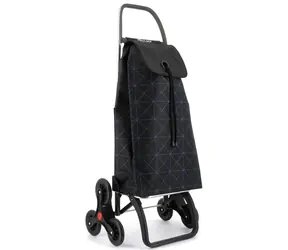 Rolser I-Max Star 6 czarno-niebieski / Torba zakupowa na kółkach na schody / 43 l