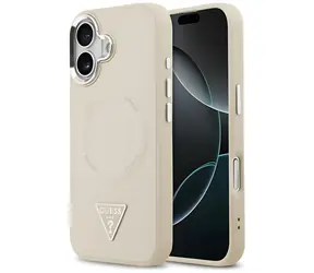 Guess Triangle Logo MagSafe do iPhone'a 17 beżowy / Tylna obudowa / MagSafe