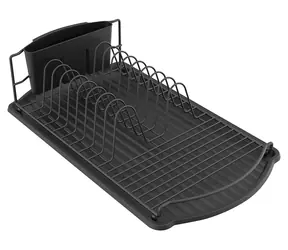 MSV DISH czarny / Ociekacz do naczyń / stal, polipropylen / 47,5 x 26,5 x 11 cm