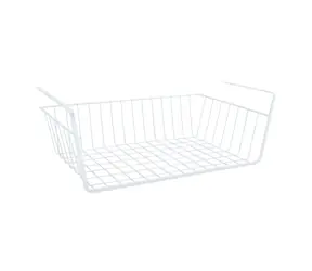 Kosz wiszący MSV biały / stal / 38,5 x 25,5 x 14 cm