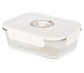 Compactor na żywność ASPIFRESH L / Szklany pojemnik próżniowy na żywność / 1040 ml / 19,7 x 14,7 x 6 cm