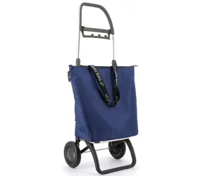 Rolser Mini Bag MF 2 Logic granatowa / Torba na zakupy / składana / 2 kółka / pojemność 15-21 l