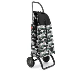 Rolser I-Max Sahara 2 Logic khaki-black / Torba zakupowa na kółkach / duże koła / składana / pojemność 43 l