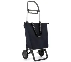 Rolser Mini Bag MF 2 Logic ciemnoszary / Torba zakupowa na kółkach / pojemność 15-21 l / ładowność 40 kg