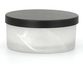 Słoik na płatki do demakijażu Spirella MADISON biało-czarny / szkło kwarcowe, metal / 410 ml