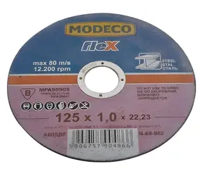 Modeco MN-68-967 / Tarcza tnąca płaska / 125 mm / do metalu / 1 szt.