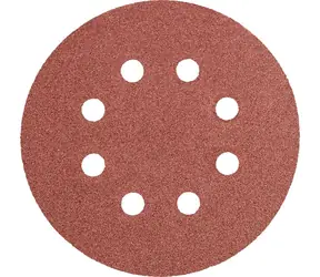 Tarcze szlifierskie Graphite 125 mm / Tarcza szlifierska / K100 / 5 szt. / 8 otworów