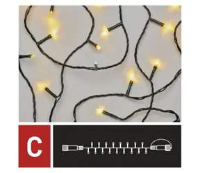 Emos D1AN02 Connect / Łańcuch świetlny / 100 LED / 10 m / ciepła i zimna biel / IP44