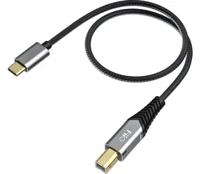 Kabel FiiO USB-C - USB-B 0,5 m czarny / Kabel / USB-C (M) - USB-B (M)