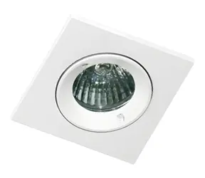 Azzardo Pablo biała / Lampa sufitowa do łazienki / 1x GU10 / 50W / bez żarówki / 8 cm kwadrat / IP54